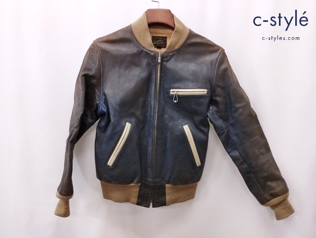 JOE McCOY ジョーマッコイ レザースポーツジャケット 36 ブルー系 リアルマッコイズ