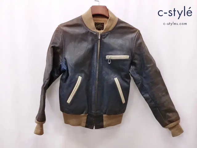 JOE McCOY ジョーマッコイ レザースポーツジャケット 36 ブルー系 リアルマッコイズ