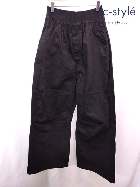 RAF SIMONS ラフシモンズ ハイウエストデニムパンツ 46 ブラック 222-M315