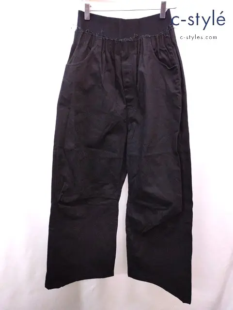 RAF SIMONS ラフシモンズ ハイウエストデニムパンツ 46 ブラック 222-M315