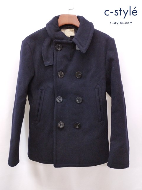 RRL ダブルアールエル Pコート XS ネイビー ダブルボタン 毛100%