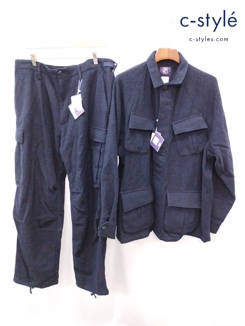 GUNG HO ガンホー シャツ ジャケット L ネイビー セットアップ GH23F00700 GH23F00800