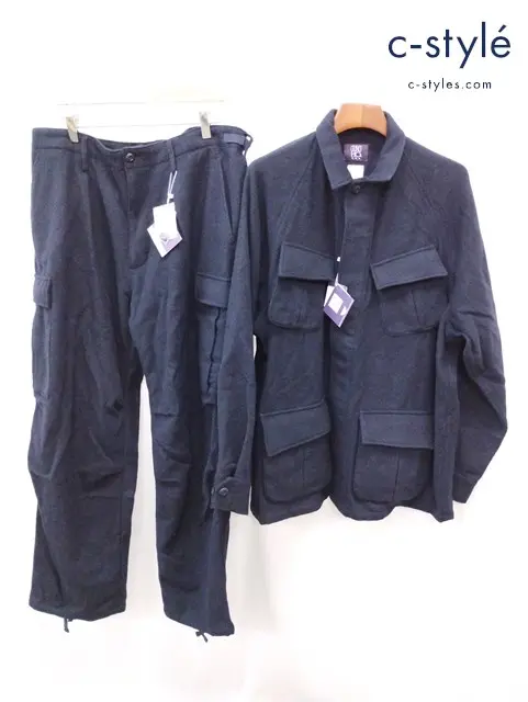 GUNG HO ガンホー シャツ ジャケット L ネイビー セットアップ GH23F00700 GH23F00800