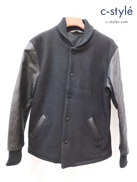 Ben Davis ベンデイビス スタジャン L ブラック×グレー ジャケット 牛革 G-4980031