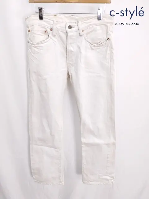RRL ダブルアールエル デニムパンツ 30 オフホワイト SLIM BOOT 8054 ボタンフライ ジーンズ