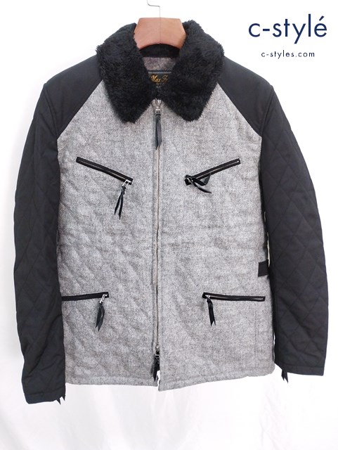 MAX FRITZ マックスフリッツ コンビネーションキルトジャケット 50 グレー MFJ-2193 バイクウェア ジップアップ