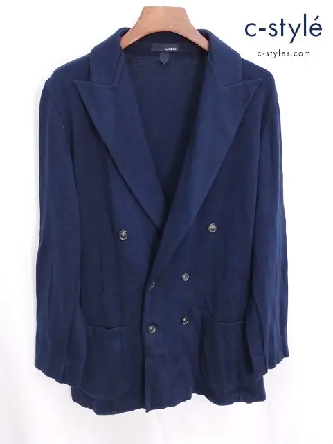LARDINI ラルディーニ ニットダブルジャケット XXL ネイビー EPLJM57 イタリア製