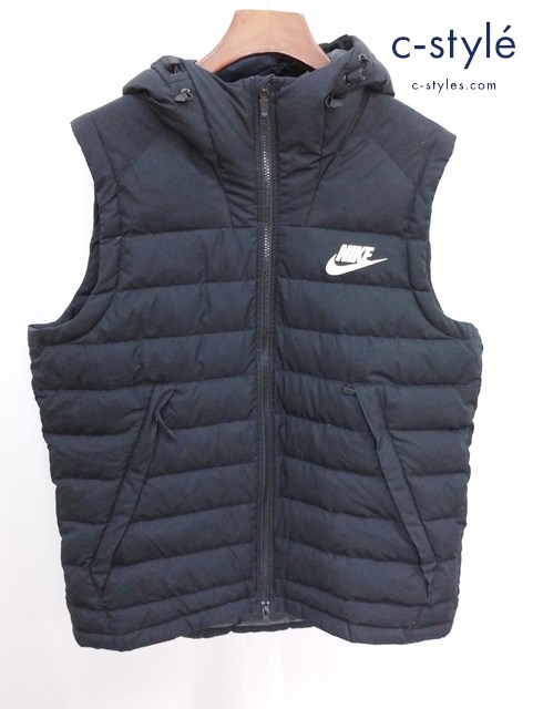 NIKE ナイキ フードダウンベスト XL ブラック 806865-012
