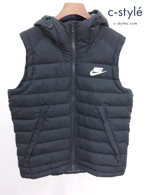 NIKE ナイキ フードダウンベスト XL ブラック 806865-012