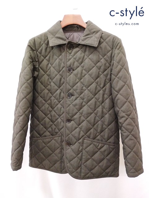 MACKINTOSH PHILOSOPHY リバーシブルキルティングジャケット 38 オリーブ系 H1F26-837-57 ボタン