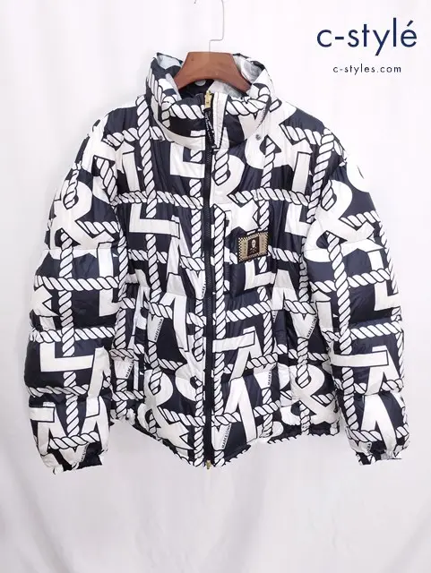 MARK&LONA マークアンドロナ リバーシブル ダウンジャケット 50 ホワイト系 ジップアップ MLM-0D-AD10