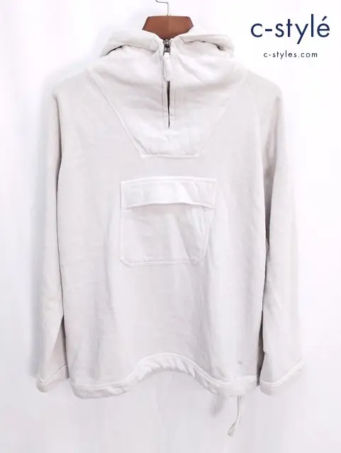 45R フォーティファイブアール ハーフジップ パーカー 2 ライトグレー系