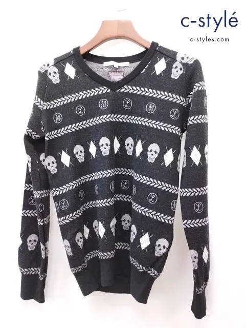 MARK&LONA マークアンドロナ Vネックセーター L ブラック ゴルフウェア ウール 毛 ML-8W-KT05