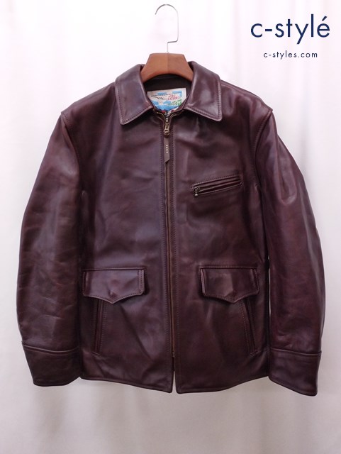 AERO LEATHER CO エアロレザー レザージャケット 40 バーガンディー S190-68