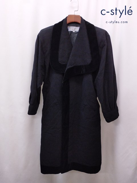 YVES SAINT LAURENT イヴサンローラン コート S ブラック ウール レディース