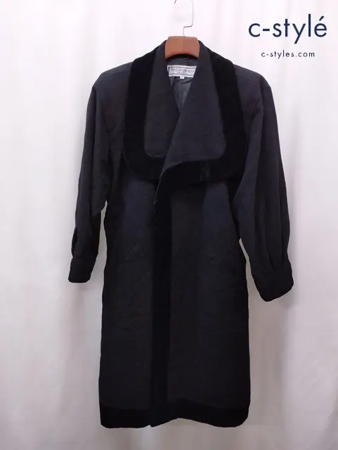 YVES SAINT LAURENT イヴサンローラン コート S ブラック ウール レディース