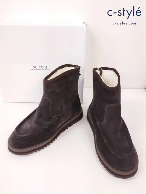 SUICOKE スイコック RUSS-Mwpab ブーツ 27cm ブラウン ムートン スエード 牛革 ビブラムソール