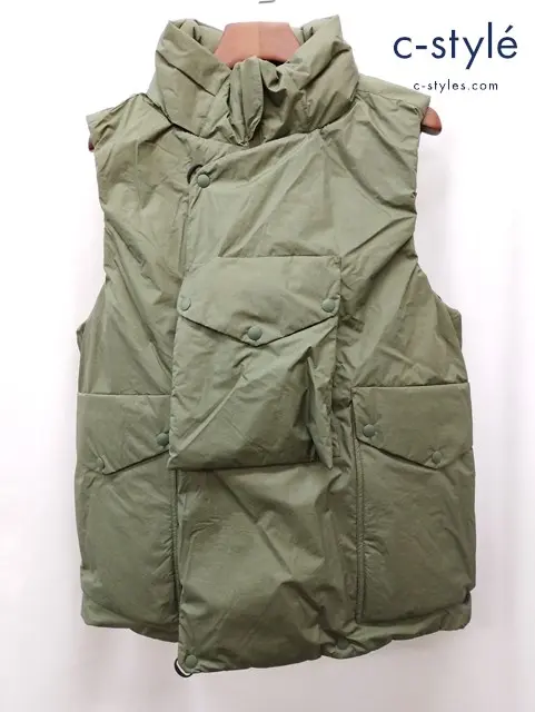 norbit by Hirshi Nozawa ライトウェイト 3レイヤーシェルパディングベスト M オリーブ HNVT-032