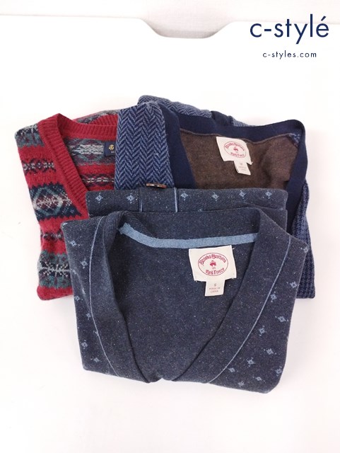 BROOKS BROTHERS ブルックスブラザーズ カーディガン 長袖 ベスト S M 計3点