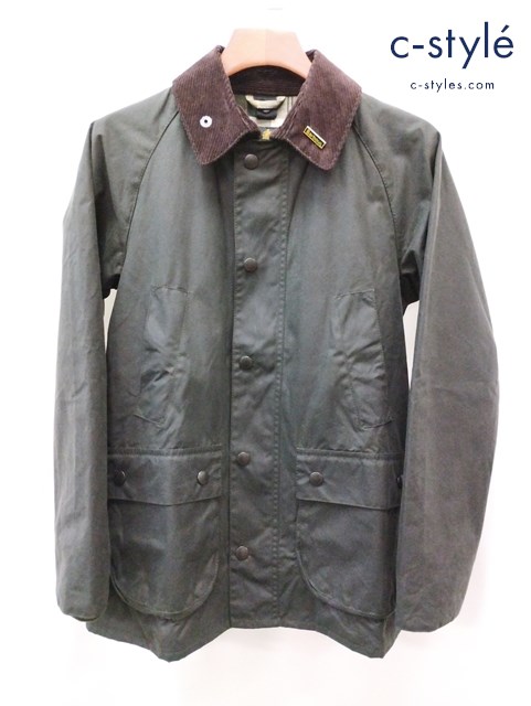 BARBOUR バブアー スリムラインビデイル 36 グリーン系 4192051-005-0379 収納袋&ハンガー ピンズ付