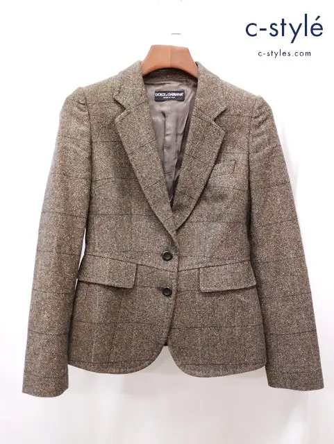 DOLCE&GABBANA ドルチェアンドガッバーナ ドルガバ テーラードジャケット 40 ブラウン系 HQ0211