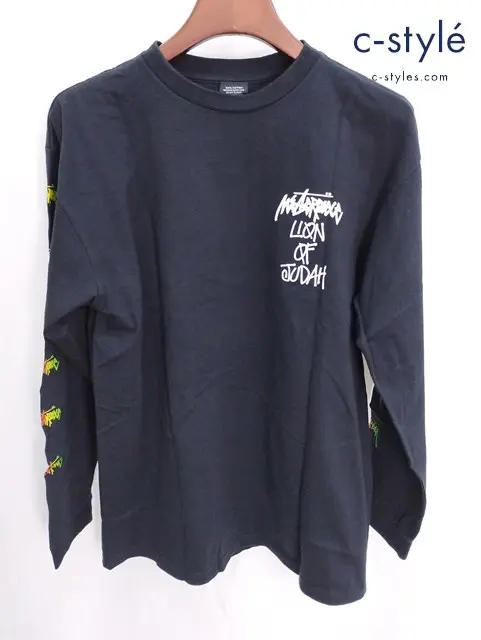 STUSSY ステューシー Tシャツ L ブラック 長袖 LION OF JUDAH LS