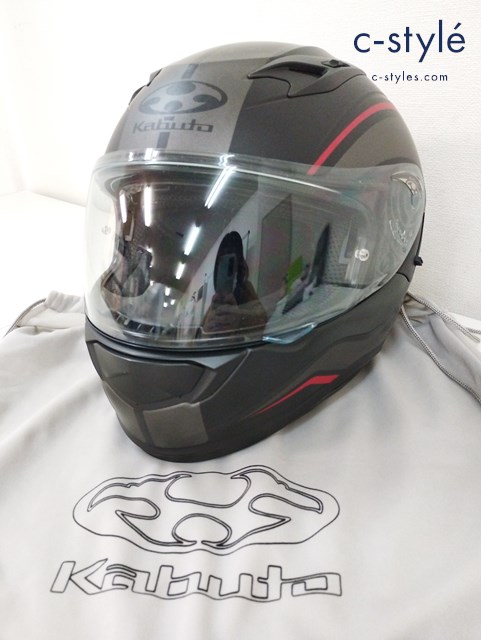 OGK KABUTO オージーケーカブト フルフェイス ヘルメット 57～58cm ブラック KAMUI-3 製造年月日 20/03/19 バイク用品