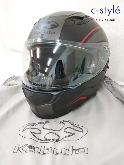 OGK KABUTO オージーケーカブト フルフェイス ヘルメット 57～58cm ブラック KAMUI-3 製造年月日 20/03/19 バイク用品