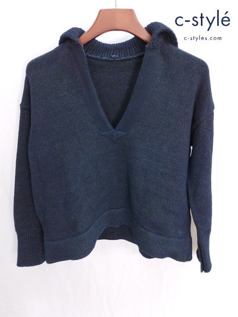 45R フォーティーファイブアール ニット 0 ネイビー Vネック レディース