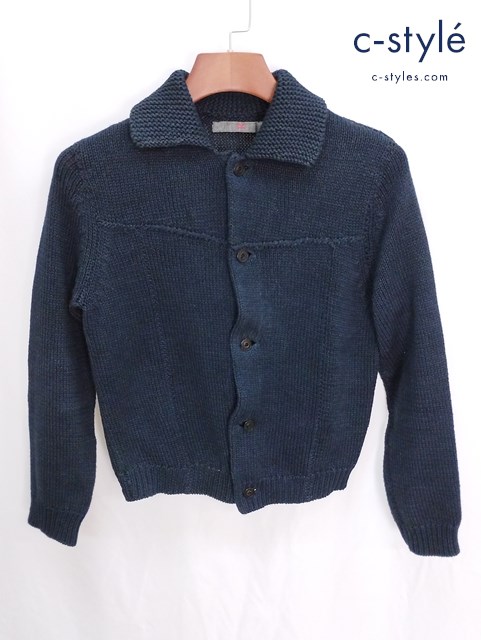 45R フォーティーファイブアール ニットジャケット 2 ネイビー コットン ボタン