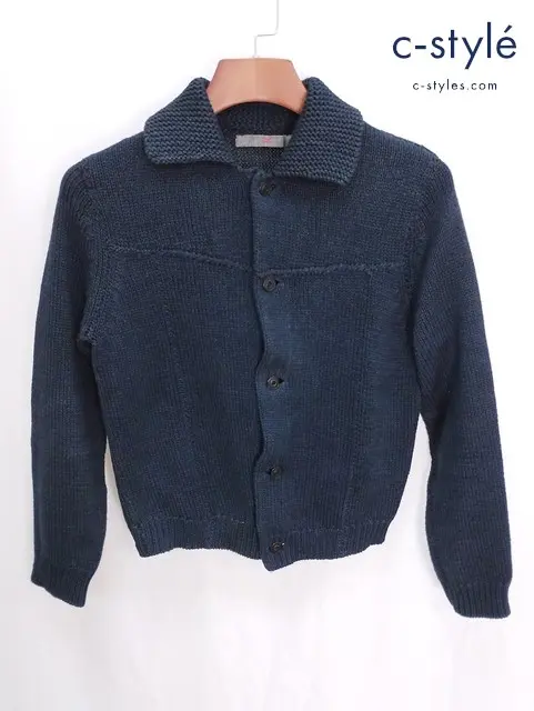 45R フォーティーファイブアール ニットジャケット 2 ネイビー コットン ボタン