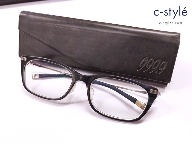 999.9 フォーナインズ NPM-25 6934 メガネ 53□17 134 ネイビー系 度入り