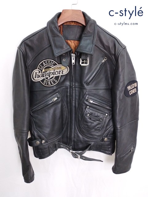 B’S LEATHER ビーズレザー シングルライダースジャケット IV ブラック レザー