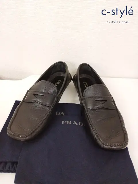 PRADA プラダ ドライビングシューズ 7 ブラック 2DD 001