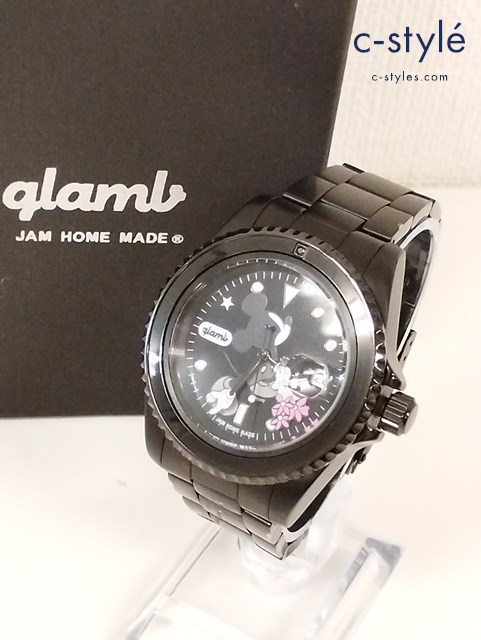 glamb × JAM HOME MADE グラム ジャムホームメイド 腕時計 ミッキー ブラック