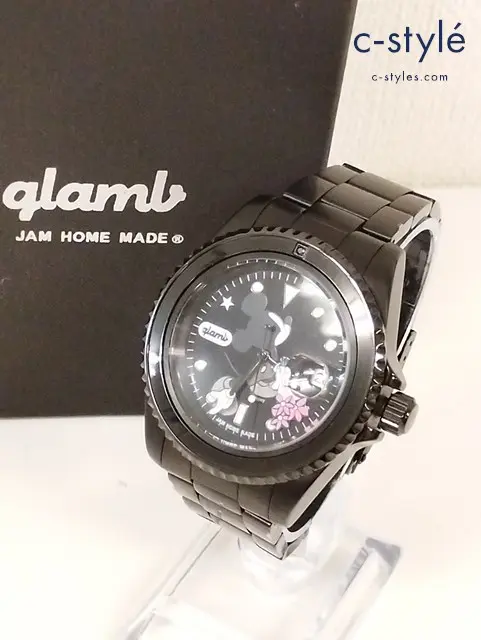 glamb × JAM HOME MADE グラム ジャムホームメイド 腕時計 ミッキー ブラック