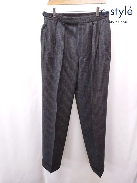 Polo Ralph Lauren ポロラルフローレン ウールスラックス グレー ストライプ ウール100％