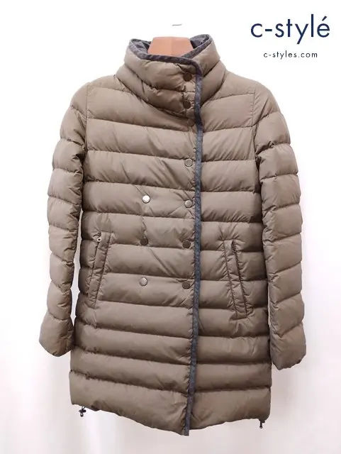 DUVETICA デュベティカ ダブルボタンダウンコート 40 カーキ系 AINWEN レディース