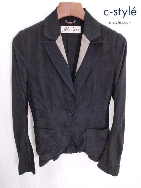 SHARE SPIRIT シェアスピリット テーラードジャケット 36 ブラック FA841 レディース