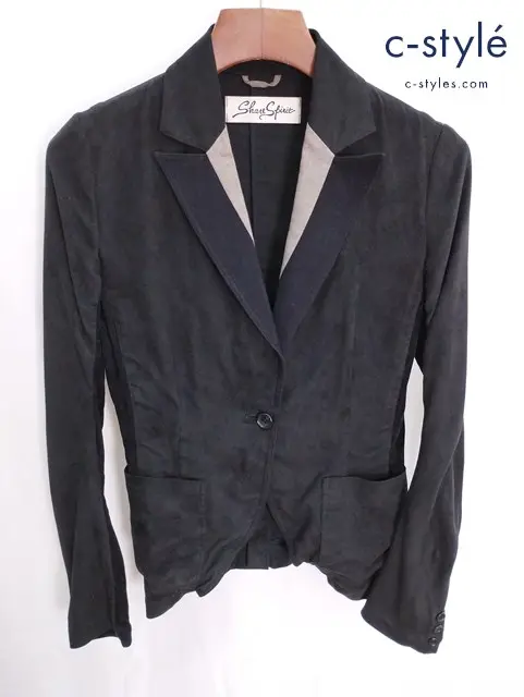 SHARE SPIRIT シェアスピリット テーラードジャケット 36 ブラック FA841 レディース