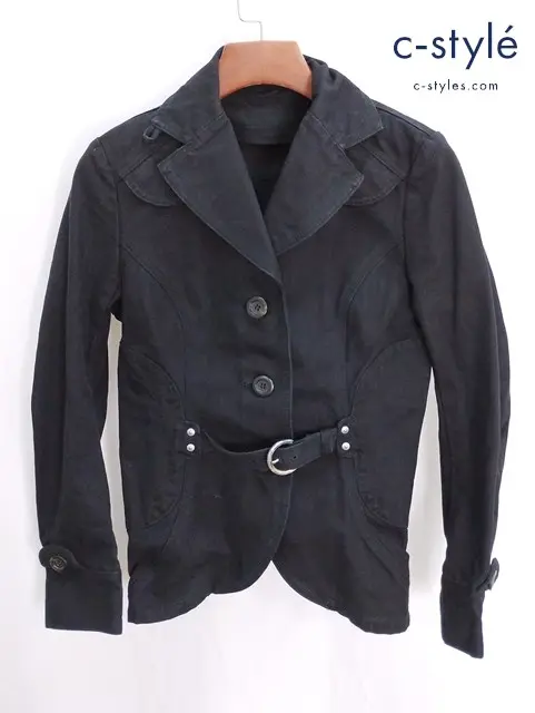 SHARE SPIRIT シェアスピリット ジャケット 38 ブラック FS209 綿100％ レディース