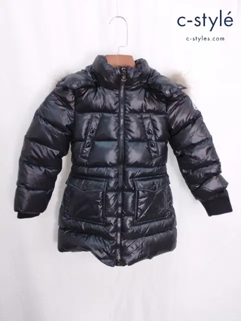 MONCLER モンクレール ダウンジャケット 6A ブラック SAGNES キッズ 女の子