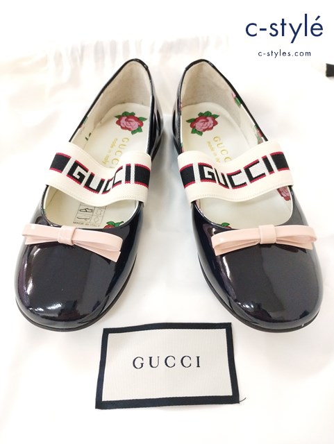 GUCCI グッチ シューズ 28 ブラック系 553001 キッズ 女の子