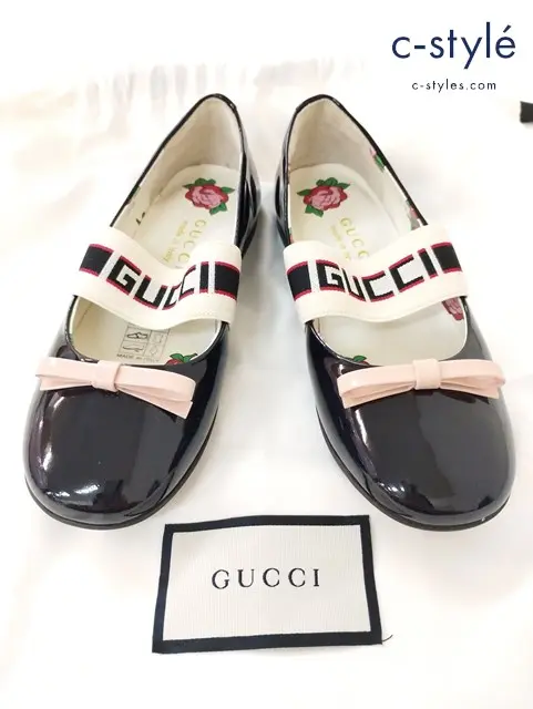 GUCCI グッチ シューズ 28 ブラック系 553001 キッズ 女の子