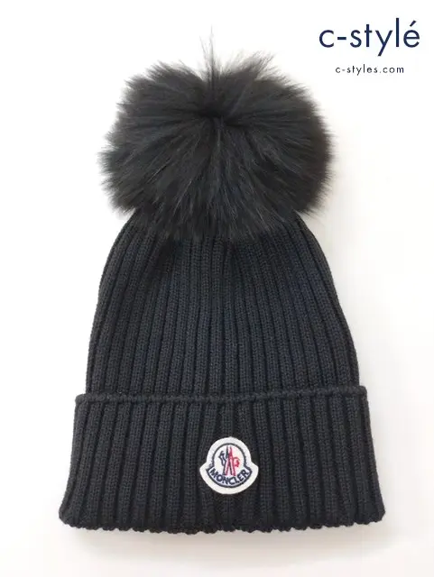 MONCLER モンクレール ニットキャップ M ブラック BERRETTO キッズ 女の子
