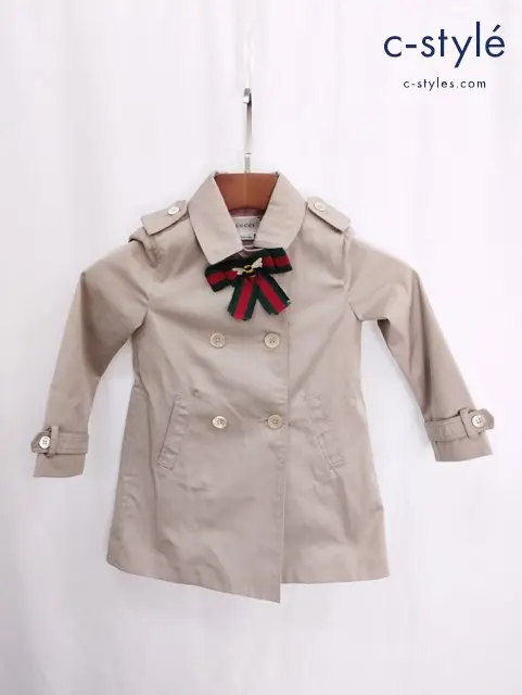 GUCCI グッチ トレンチコート36 ベージュ 456032 X8809 キッズ 女の子