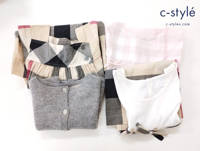 BURBERRY バーバリー ワンピース ニットカーディガン 2Y 24M キッズ 女の子 計4点