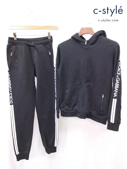 DOLCE & GABBANA ドルチェ＆ガッバーナ パーカー パンツ 11/12 ブラック キッズ 女の子 男の子