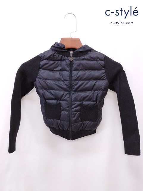 MONCLER モンクレール ダウンジャケット 12anni ブラック ニット パーカー キッズ 女の子 男の子