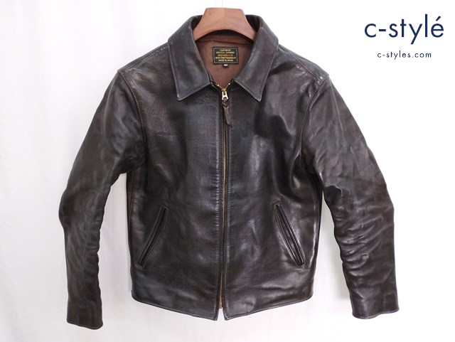 Y’2 LEATHER ワイツーレザー シングルライダース 40 ブラック バイカー レザージャケット 日本製